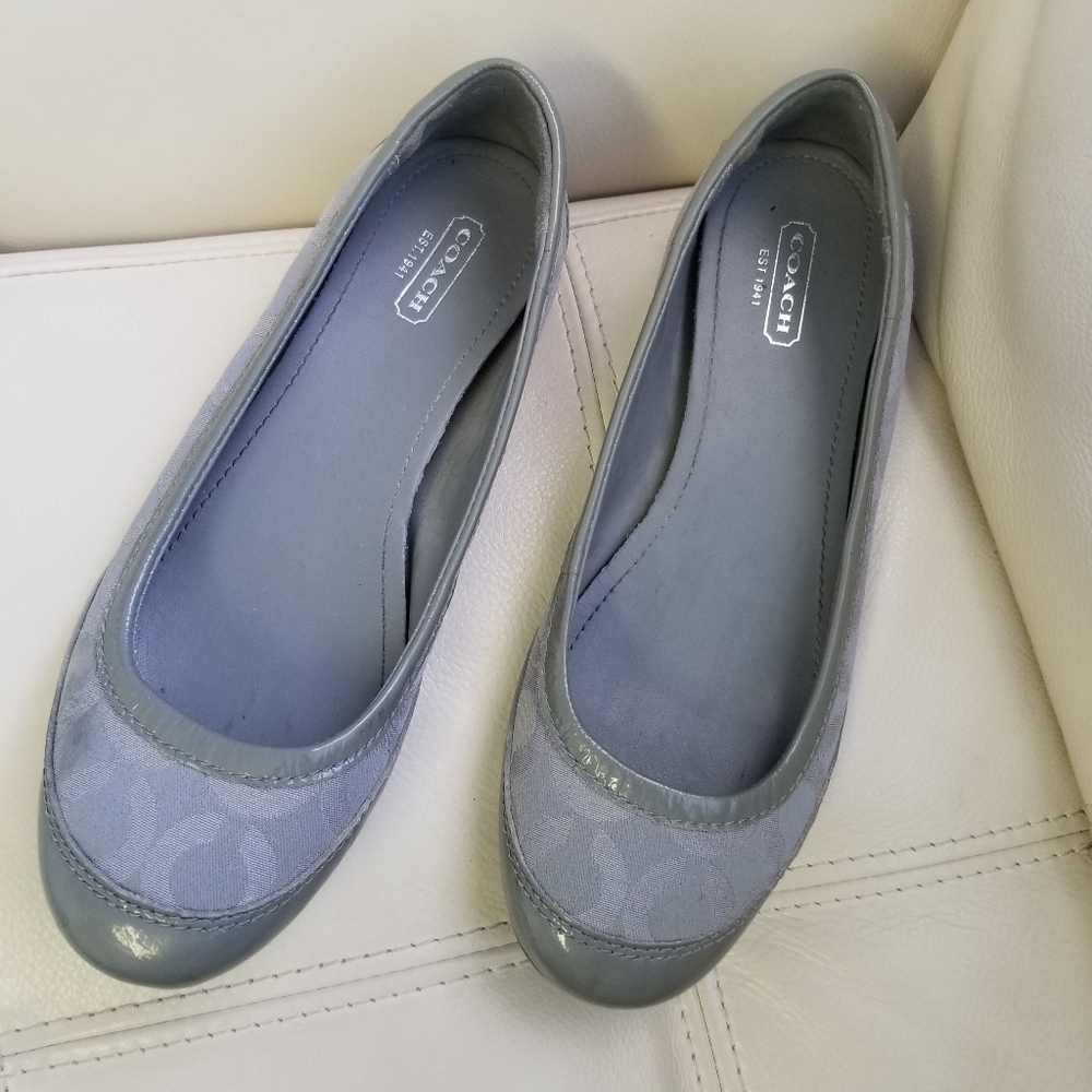 Coach True gray Clogo canvas and patton leather 7B